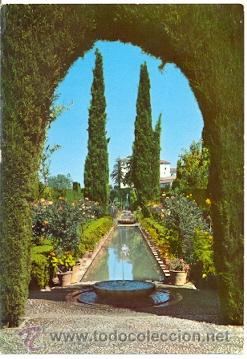 Postales: 7-esp1798. Postal Granada. Jardines del Generalife - Foto 1