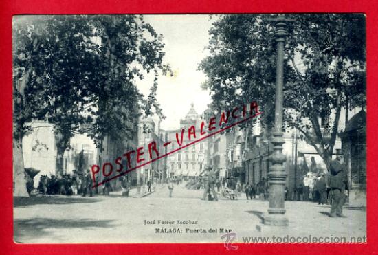 Postales: POSTAL MALAGA, PUERTA DEL MAR,   P75428