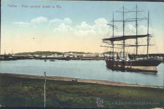 Postales: HUELVA.- VISTA GENERAL DESDE LA R&Iacute;A