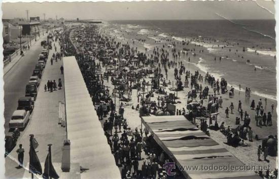 Postales: C&Aacute;DIZ.- PASEO MARITIMO Y PLAYA DE LA VICTORIA
