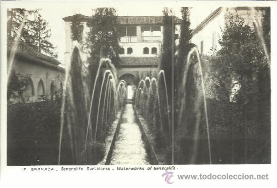 Postales: GRANADA GENERALIFE ESCRITA - Foto 1
