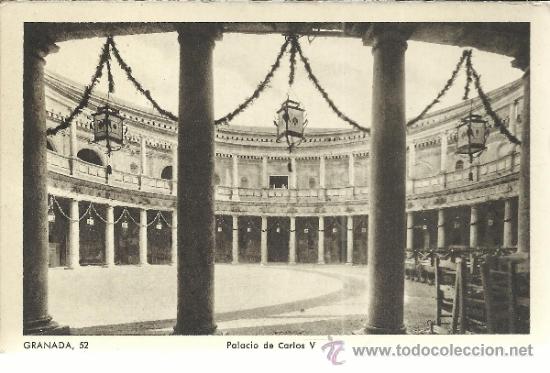 Postales: GRANADA PALACIO DE CARLOS V SIN ESCRIBIR - Foto 1