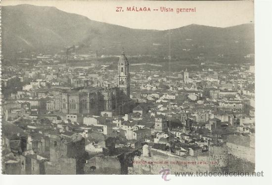 Postales: MALAGA  VISTA GENERAL SIN ESCRIBIR