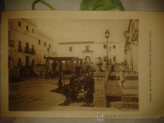 Postales: PUERTO DE SANTAMARIA (CADIZ) PLAZA DE CRISTOBAL COLON, GRAFICAS ANDALUZAS.