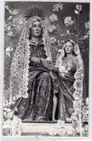 Postales: Cadiz. La Virgen niña con Sta Ana. Chiclana Cádiz. Sin reverso.