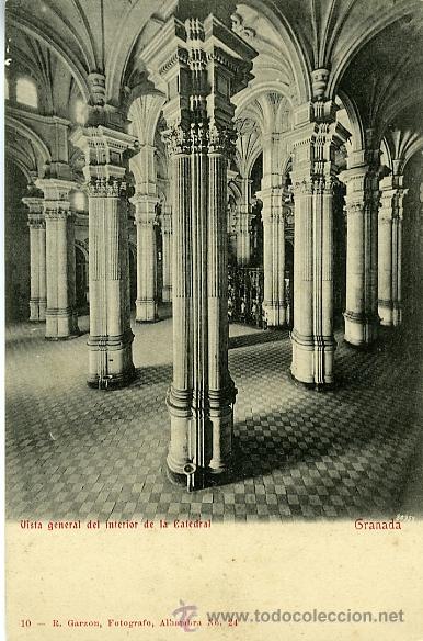 Postales: GRANADA. VISTA GENERAL DEL INTERIOR DE LA CATEDRAL. - Foto 1