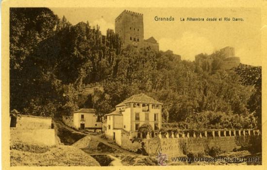 Postales: GRANADA. LA ALHAMBRA DESDE RIO DARRO. - Foto 1