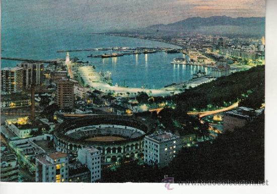 Postales: ,postal postales costa del sol 1351, malaga, vista general de noche, sin usar