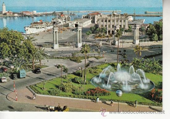 Postales: ,postal garcia garrabella    79, malaga, plaza queipo de llano, escrita