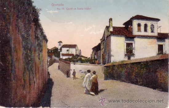Postales: GRANADA - CARRIL DE SANTA ISABEL - Foto 1