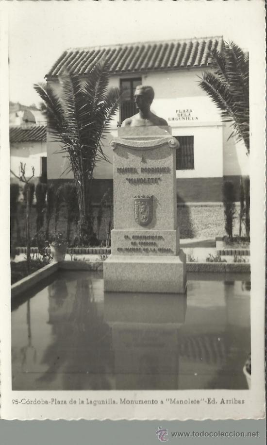 Postales: CORDOBA MONUMENTO A MANOLETE ESCRITA