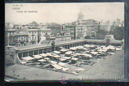 Cartoline: TARJ. POSTAL DE CADIZ - PLAZA DE ABASTOS. H.M-M.
