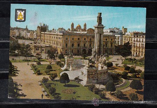 Postales: N&ordm; 117. CADIZ. PLAZA DE ESPA&Ntilde;A. MONUMENTO A LAS CORTES