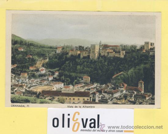 Postales: POSTAL -GRANADA 71 -VISTA DEL ALHAMBRA -1943-EDICIONES ARRIBAS-P-01952