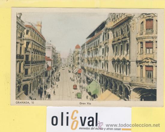Postales: POSTAL -GRANADA 10 -GRAN VIA  MARCA EL A&Ntilde;O  -1943-EDICIONES ARRIBAS-P-01953