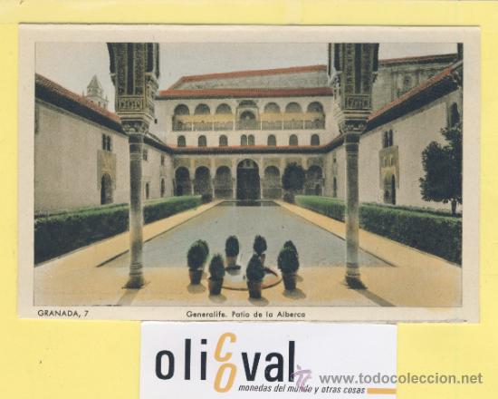 Postales: POSTAL -GRANADA 7 -GENERALIFE,PATIO DE LA ALBERCA -1943-EDICIONES ARRIBAS-P-01955