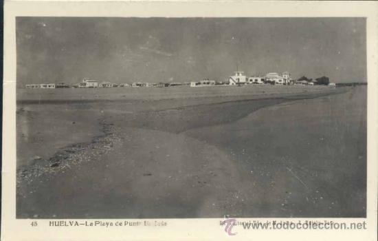 Postales: HUELVA.- LA PLAYA DE PUNTA UMBR&Iacute;A