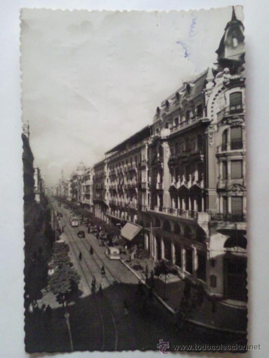 Postales: POSTAL GRANADA, GRAN VIA, 1952 - Foto 1