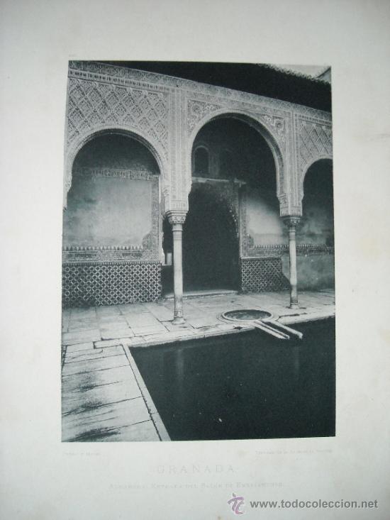 Postales: LAMINA FOTO HAUSER Y MENET, 1891,GRANADA,ALHAMBRA, ENTRADA AL SALON DE EMBAJADORES