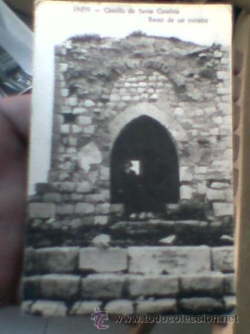 Postales: Antigua fotograf&iacute;a postal REsto torre&oacute;n Castillo Santa Catalina Jaen Ed Anguita escrita (b7)