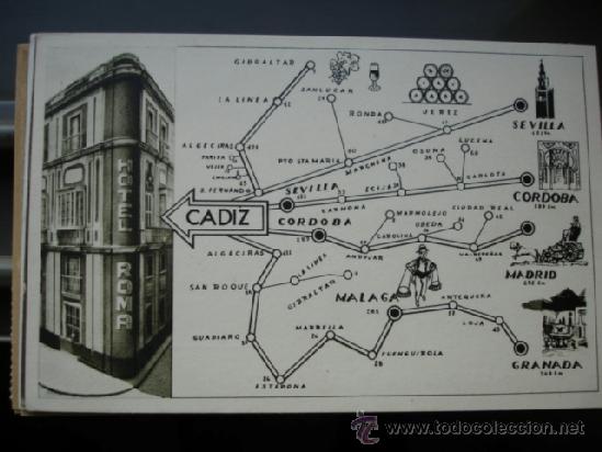 Postales: HOTEL ROMA CADIZ