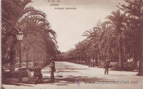 Postais: CADIZ. Parque Genov&eacute;s.