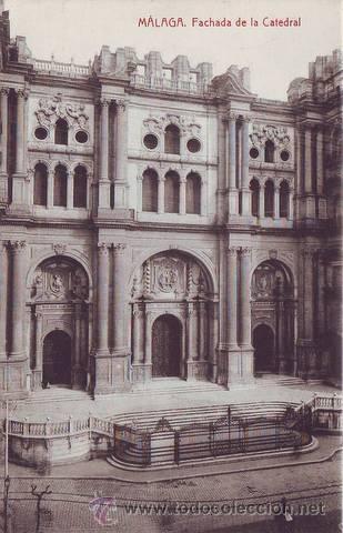 Postales: MALAGA. Fachada de la Catedral. - Foto 1