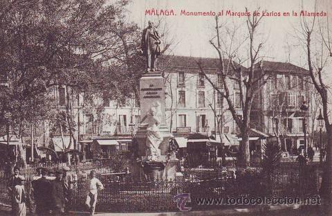 Postales: MALAGA. Monumento al Marqu&eacute;s de Larios en la Alameda.