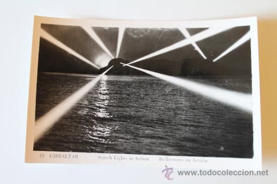 Postales: Postal. Gibraltar. Reflectores en accci&oacute;n. - Foto 1