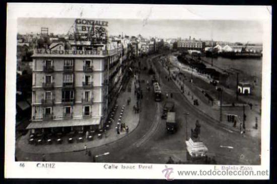 Postales: C&aacute;diz . Calle Isaac Peral. Circulada. - Foto 1