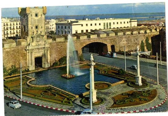 Postales: CADIZ , PUERTA DE TIERRA