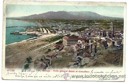 Postales: Malaga. Vista general desde el Gibralfaro.