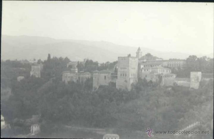 Postales: GRANADA.- FOTOGRAF&Iacute;A A&Ntilde;O 1947- VISTA DE LA ALHAMBRA DESDE EL ALBAICIN