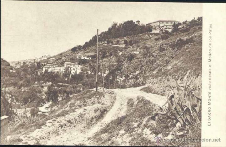 Postales: GRANADA.- EL SACRO MONTE VISTO DESDE EL MOLINO DE LOS PATOS