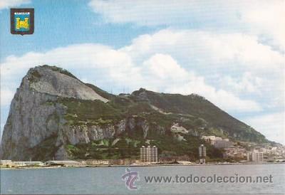 Postales: POSTAL DEL PE&Ntilde;ON DE GIBRALTAR DESDE  LA LINEA