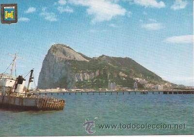 Postales: POSTAL DEL PE&Ntilde;ON DE GIBRALTAR DESDE  LA LINEA