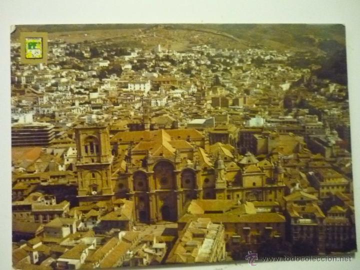 Postales: POSTAL GRANADA .-AEREA Y CATEDRAL - Foto 1
