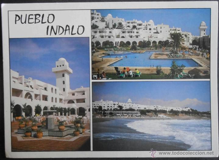 Postales: (9574)POSTAL SIN CIRCULAR,PUEBLO INDALO; &ldquo;OTRO ESTILO DE VIDA&rdquo;,MOJACAR,ALMER&Iacute;A,ANDALUCIA,CONSERVACIO