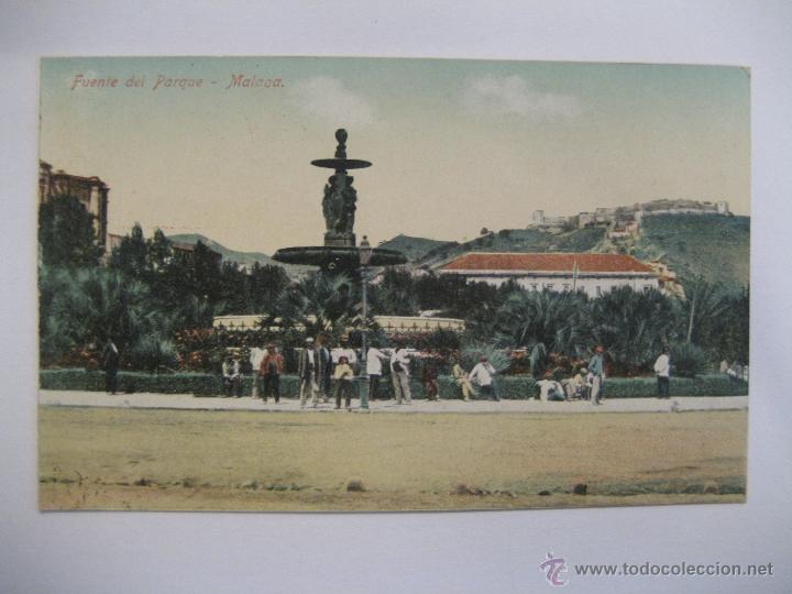 Postales: POSTAL M&Aacute;LAGA, FUENTE DEL PARQUE - Foto 1