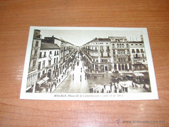 Postales: POSTAL MALAGA. PLAZA DE LA CONSTITUCI&Oacute;N. FOTO L.ROISIN. A&Ntilde;OS 1930. 1396.