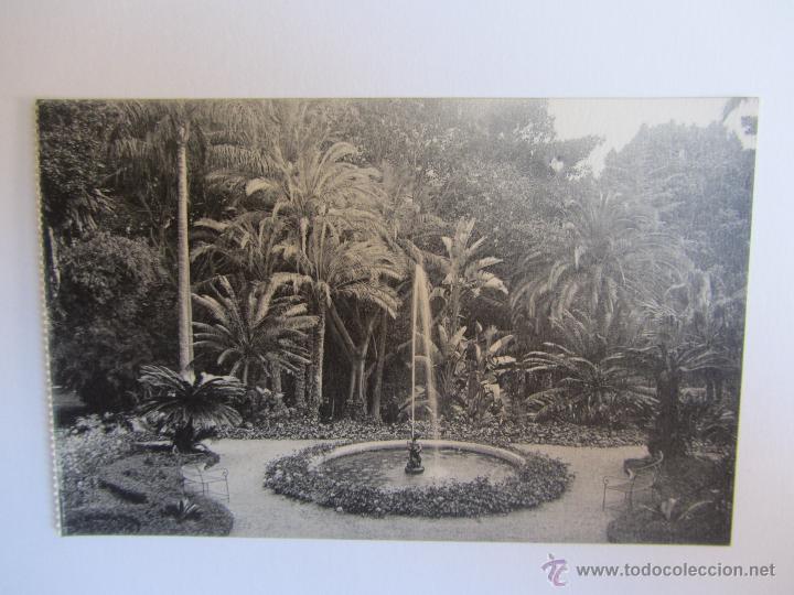 Postkarten: Postal antigua de M&aacute;laga. Jardines de la Concepci&oacute;n. Surtidor. L.Roisin. Sin circular