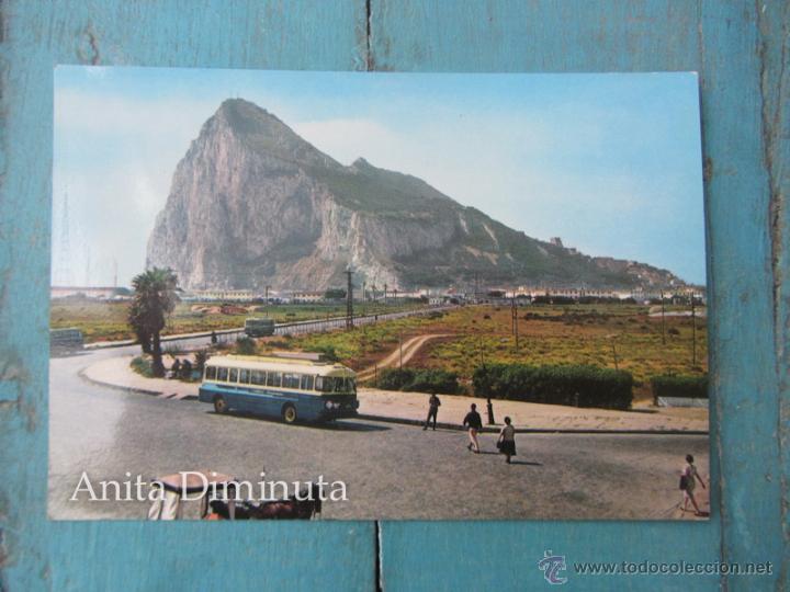 Postales: ANTIGUA POSTAL DE LA LINEA DE LA CONCEPCION - CAMPO NEUTRAL Y PE&Ntilde;ON DE GIBRALTAR - GARCIA GARRABELLA