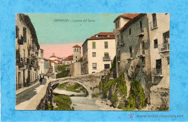 Postales: PRECIOSA POSTAL DE GRANADA CARRERA DEL DARRO - Foto 1