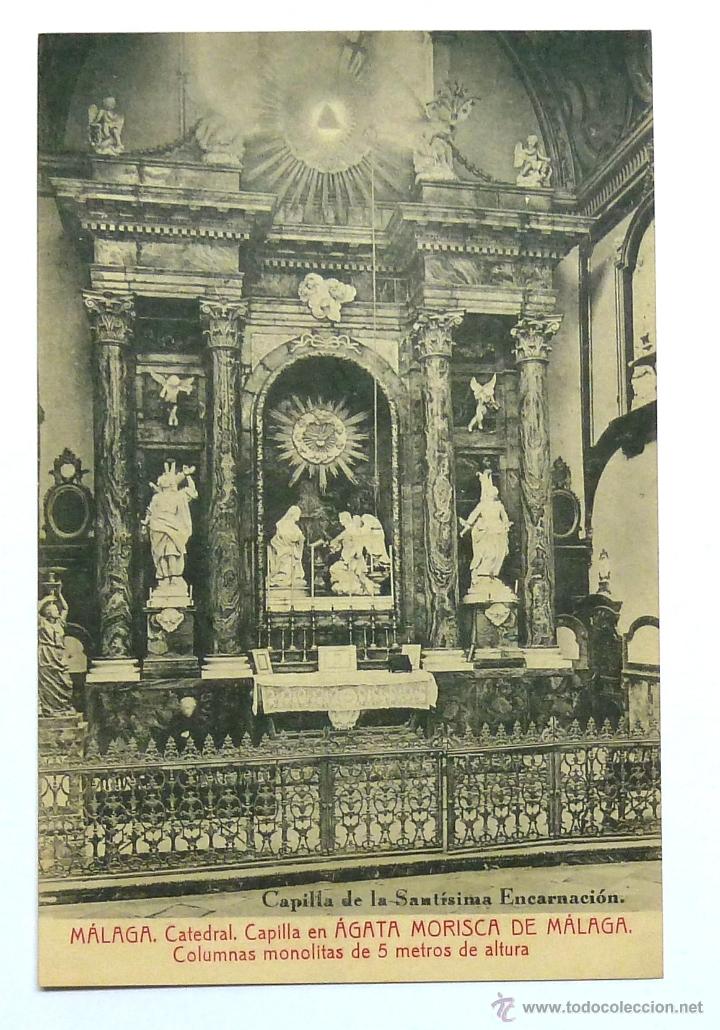 Postales: ANTIGUA POSTAL DE MALAGA. FOTOTIPIA THOMAS. CAPILLA DE LA SANTISIMA ENCARNACION.