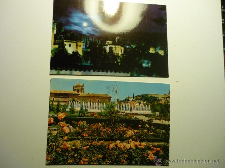 Postales: lote postales granada.-generalife.-fuente triunfo --1 escrita
