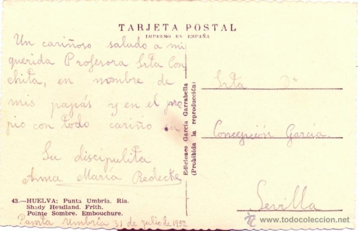 Postales: PUNTA UMBRIA, LA RIA, EDIT, GARRABELLA - Foto 2