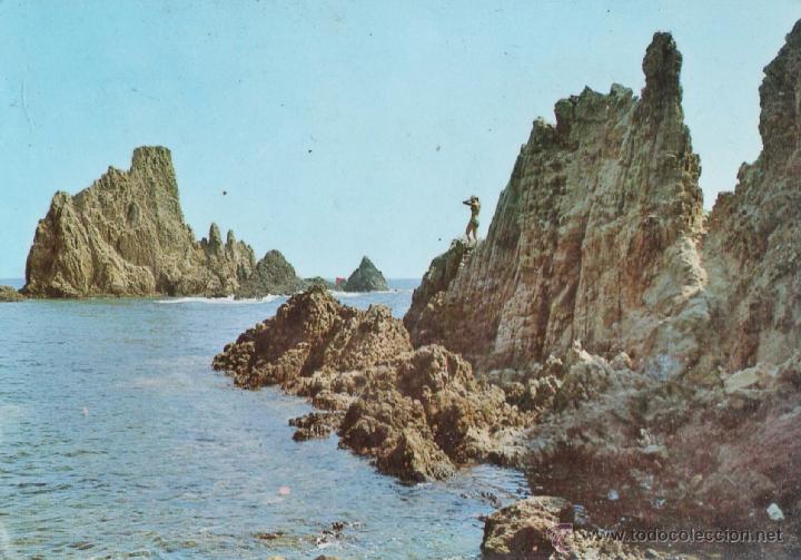 Postales: almeria - cabo gata - arrecifes de las sirenas - n&ordm; 55 - ed. ortama - escrita - a&ntilde;o 1970 - x