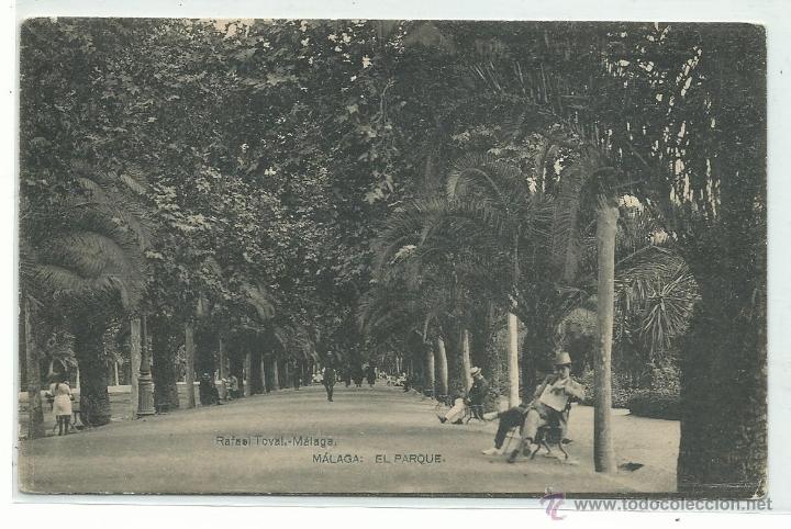 Postales: MALAGA.-EL PARQUE .-EDICION RAFAEL TOVAR .-FOTOTIPIA HAUSER Y MENET
