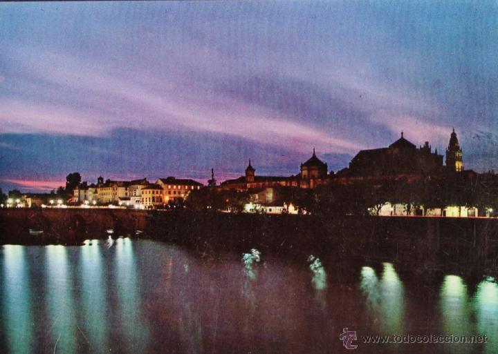 Postales: cordoba - catedral y puente romano de noche - n&ordm; 169 - ed. ro - escrita - a&ntilde;o 1968 - x