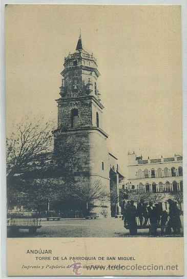 Postales: POSTAL ANTIGUA DE JAEN. ANDUJAR. TORRE DE LA PARROQUIA DE SAN MIGUEL  P-ANJ-037